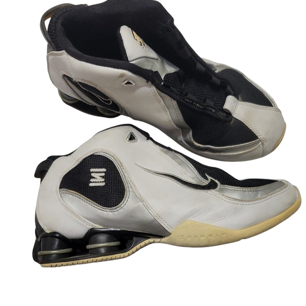 Nike Shox Flight Shoes Womens 7 Basketball Sneakers Zoom Air Black Silver White